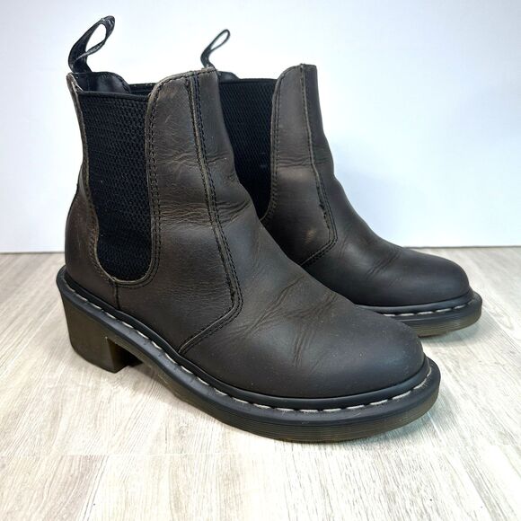 Dr. Martens Cadence Boots  Brown Leather Heeled  Chelsea Shoes Women's size 7 US - Picture 1 of 11
